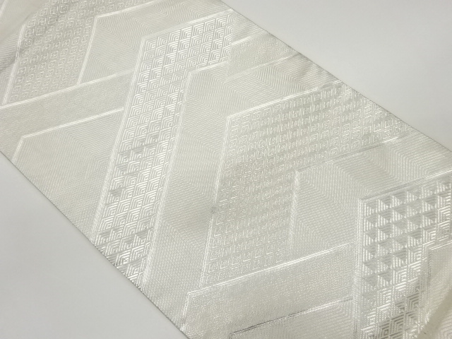 佐賀錦菱づくし模様織出し全通袋帯